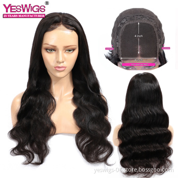 10A High Quality Virgin Cuticle Aligned Double Drawn Brazilian Real 100% Human Hair Lace Front Wig Raw Indian Lace Closure Wig